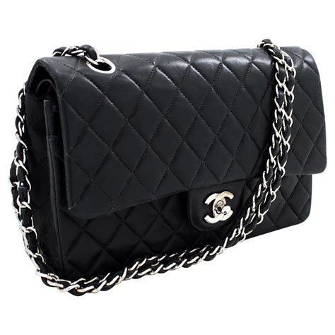 black and silver chanel bag|chanel bag black and silver.